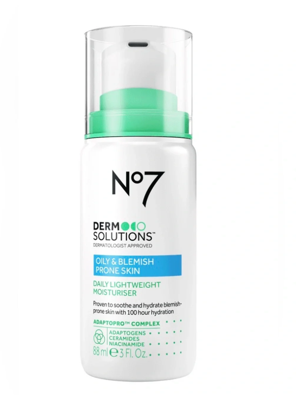 New No7 Derm Solutions Lightweight Hydrating Facial Moisturizer, Oily/Blemish